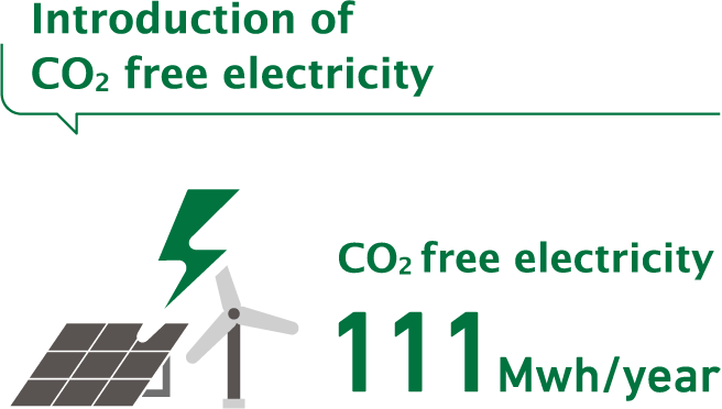 Introduction of CO2 free electricity