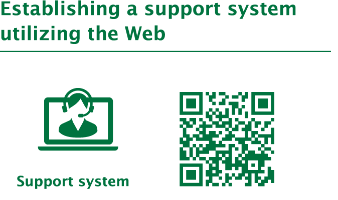 Establishing a support system utilizing the Web